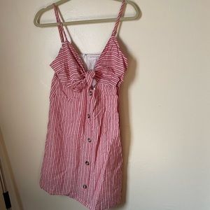Mini dress, boutique, medium, pink/red and white striped